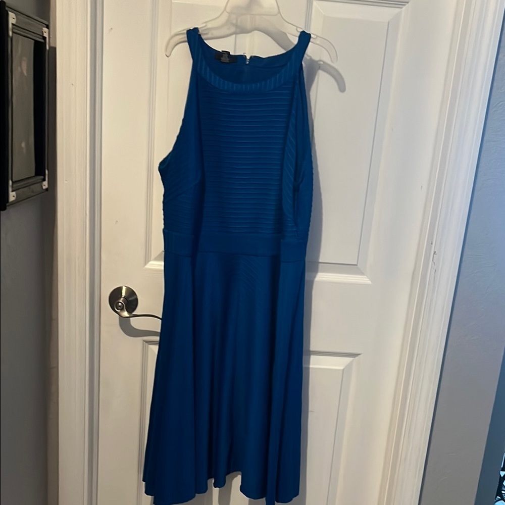 Alfani Blue Sleeveless Halter Midi Dress
